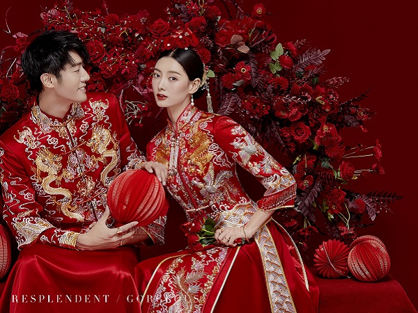 中式古装婚纱